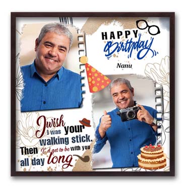 Personalised Photo Frame for Grand Father Birthday (24'x24')