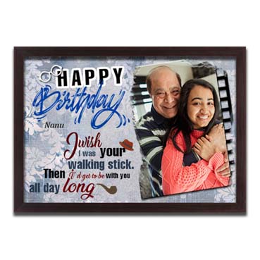 Personalised Photo Frame Collage for Grand Father Birthday (17'x12')