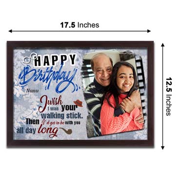 Personalised Photo Frame Collage for Grand Father Birthday (17'x12')