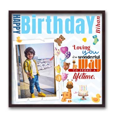 Personalised Photo Frame for Child Birthday (24'x24')