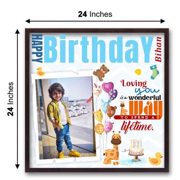 Personalised Photo Frame for Child Birthday (24'x24')