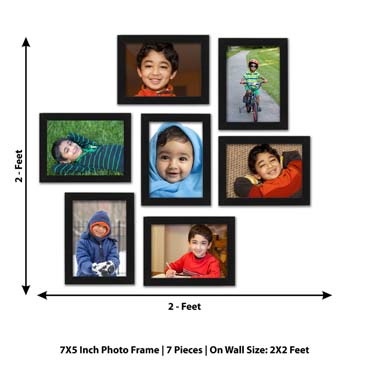 Personalised Photo Frame set of 7 for Child Birthday (7'x5')