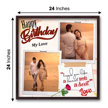Personalised Photo Frame for Wife Birthday (24'x24')