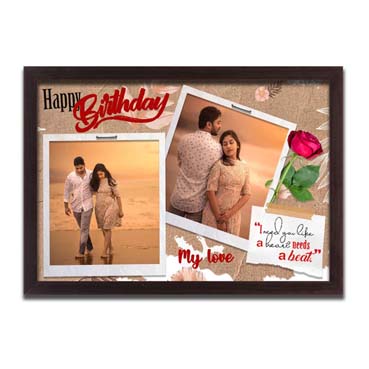 Personalised Photo Frame Collage for Wife Birthday (17'x12')