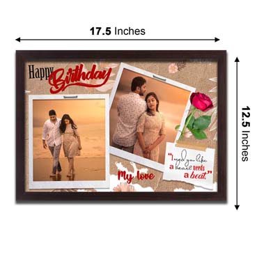 Personalised Photo Frame Collage for Wife Birthday (17'x12')