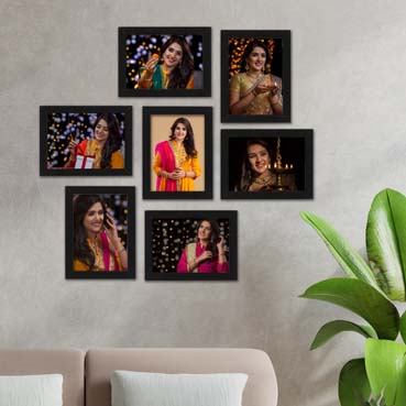 Personalised Photo Frame set for Wife Birthday (7'x5':7nos)