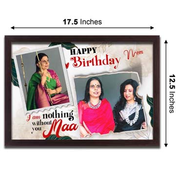 Personalised Photo Frame Collage for Mother Birthday (17'x12')