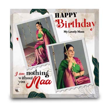 Birthday Gift for Mother on Printable Glass (19.5x19.5cm)