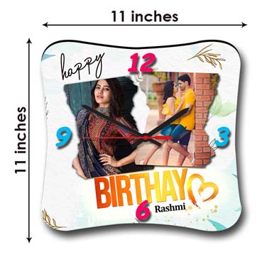 Wall Clock Personalised for Girl Friend Birthday (11'x11')