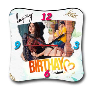 Wall Clock Personalised for Girl Friend Birthday (11'x11')