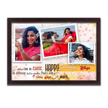 Personalised Photo Frame Collage for Sister Birthday (17'x12')