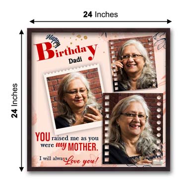 Personalised Photo Frame for Grand Mother Birthday (24'x24')