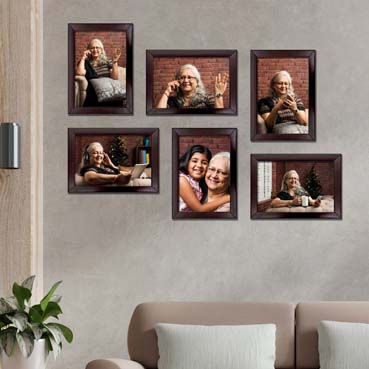 Personalised Photo Frame set for Grand Mother Birthday (7'x5':6nos)