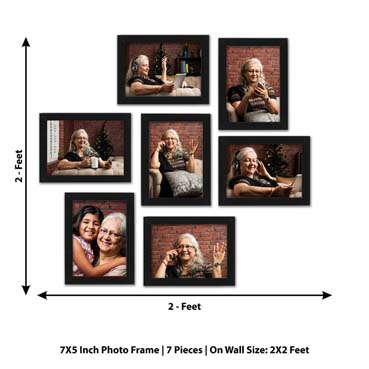 Personalised Photo Frame set for Grand Mother Birthday (7'x5':7nos)