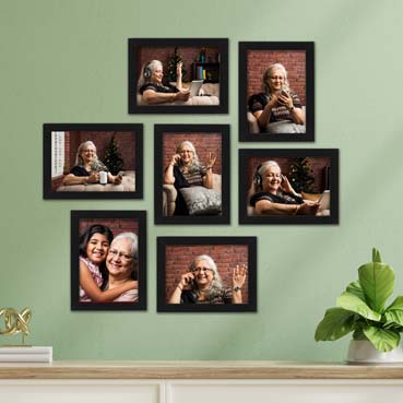 Personalised Photo Frame set for Grand Mother Birthday (7'x5':7nos)
