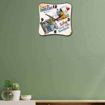 Wall Clock Personalised for Husband Anniversary (11'x11')