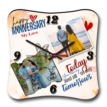 Wall Clock Personalised for Wife Anniversary (11'x11')