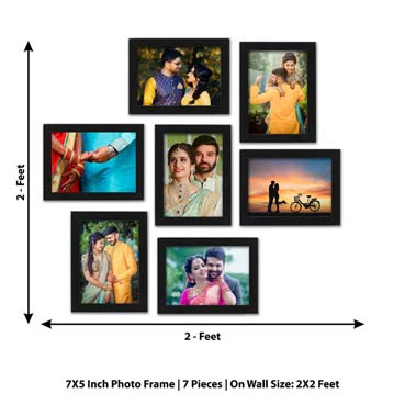 Personalised Photo Frame set for Wife Anniversary (7'x5':7nos)