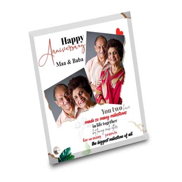 Anniversary Gift for Mother on Printable Glass (19.5x19.5cm)