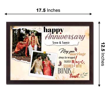 Personalised Photo Frame Collage for Female Friend Anniversary (17'x12')