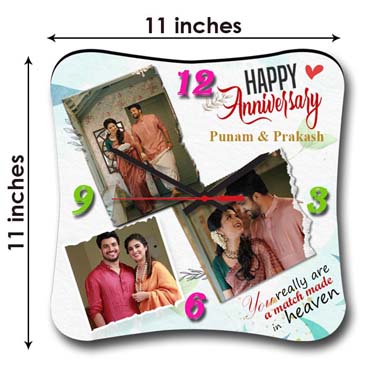Wall Clock Personalised for Male Friend Anniversary (11'x11')
