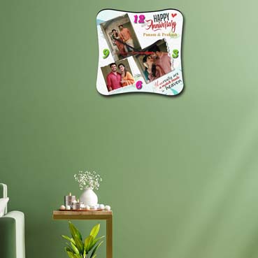 Wall Clock Personalised for Male Friend Anniversary (11'x11')
