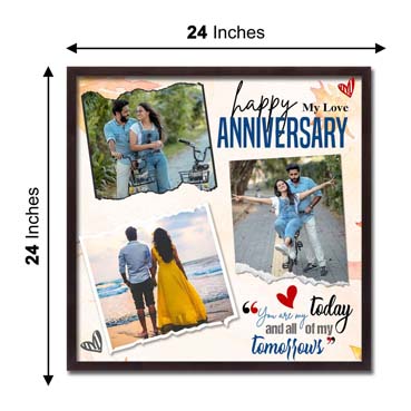 Personalised Photo Frame for Boy Friend Anniversary (24'x24')