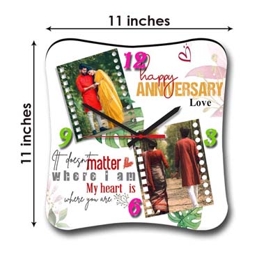 Wall Clock Personalised for Boy Friend Anniversary (11'x11')