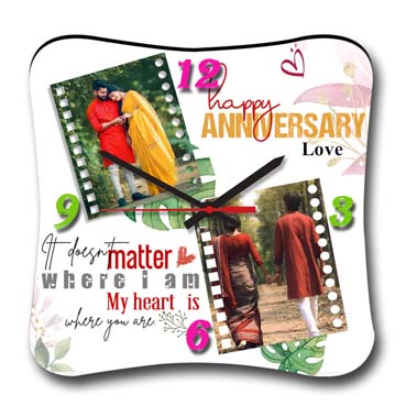 Wall Clock Personalised for Boy Friend Anniversary (11'x11')