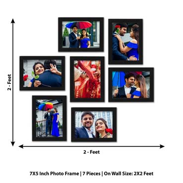 Personalised Photo Frame set for Boy Friend Anniversary (7'x5':7nos)