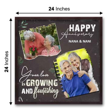 Personalised Photo Frame for Grand Mother Anniversary (24'x24')