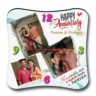 Wall Clock Personalised for Female Friend Anniversary (11'x11')