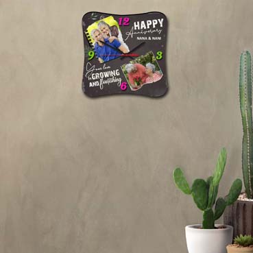 Wall Clock Personalised for Grand Mother Anniversary (11'x11')