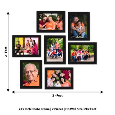 Personalised Photo Frame set for Grand Mother Anniversary (7'x5':7nos)