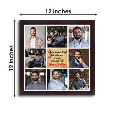 Personalised Photo Collage for Husband Birthday (12'x12')