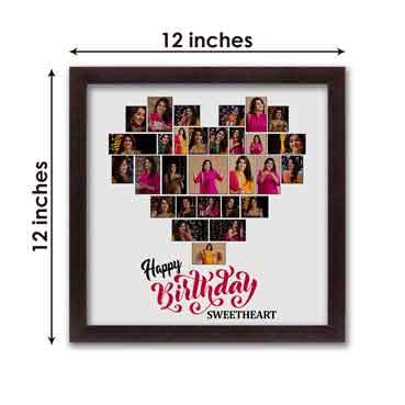 Personalised Photo Collage for Wife Birthday (12'x12')