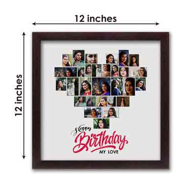 Personalised Photo Collage for Girl Friend Birthday (12'x12')