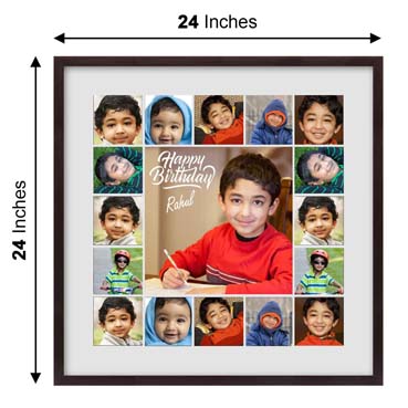 Personalised Photo Frame Collage for Child Birthday (24'x24')
