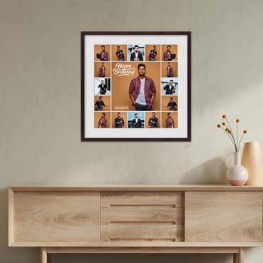 Personalised Photo Frame Collage for Male Friend Birthday (24'x24')