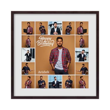 Personalised Photo Frame Collage for Male Friend Birthday (24'x24')