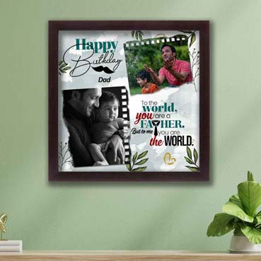 Personalised Photo Frame for Father Birthday  (12'x12')
