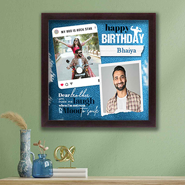 Personalised Photo Frame for Brother Birthday (12'x12')