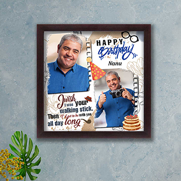 Personalised Photo Frame for Grand Father Birthday (12'x12')