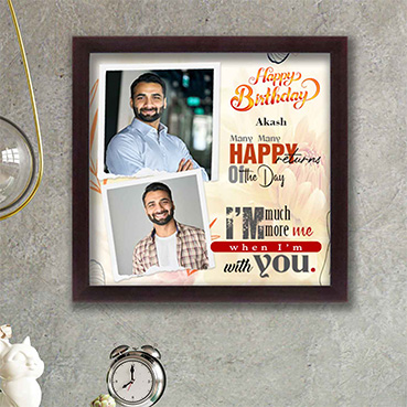 Personalised Photo Frame for Boy Friend Birthday (12'x12')