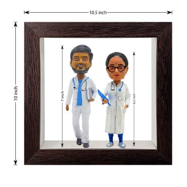Personalised Framed Bobblehead Miniature F-BOB-C-02