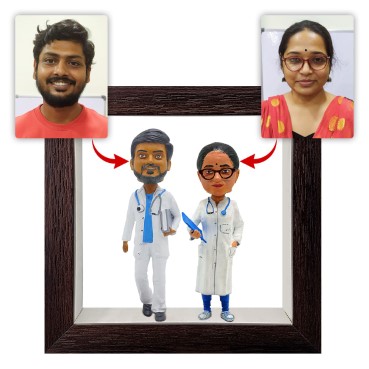 Personalised Framed Bobblehead Miniature F-BOB-C-02