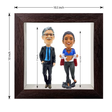 Personalised Framed Bobblehead Miniature F-BOB-C-07