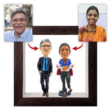 Personalised Framed Bobblehead Miniature F-BOB-C-07