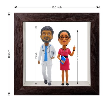 Personalised Framed Bobblehead Miniature F-BOB-C-08