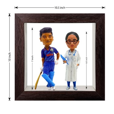 Personalised Framed Bobblehead Miniature